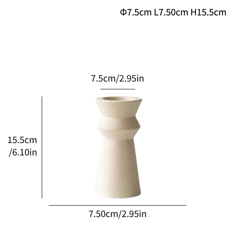 Ceramic Candle Holders – Minimalist Wabi Sabi Design