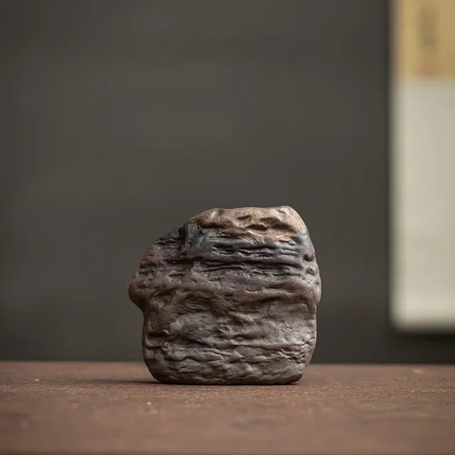 Handmade Minimalist Ceramic Vase – Textured Round Design