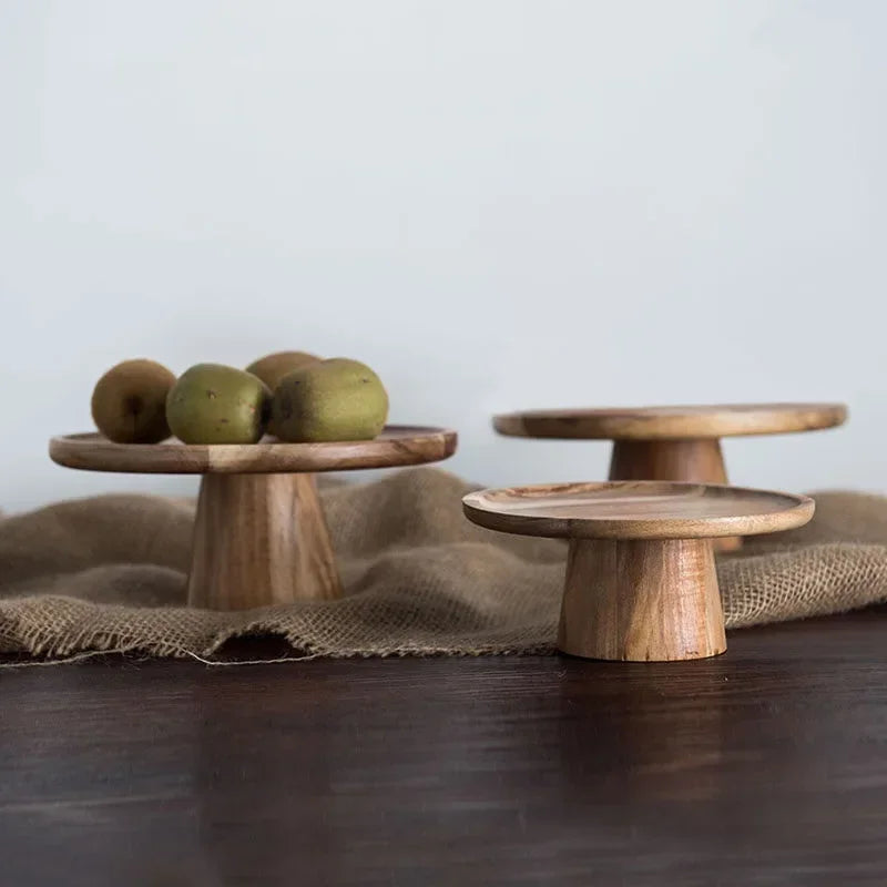 Wooden Pedestal Cake & Dessert Stand