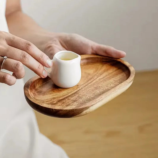 Walnut Harmony – Handmade Japanese-Style Walnut Serving Tray