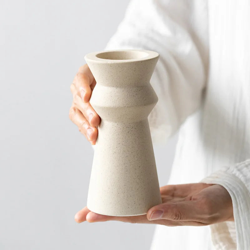 Ceramic Candle Holders – Minimalist Wabi Sabi Design