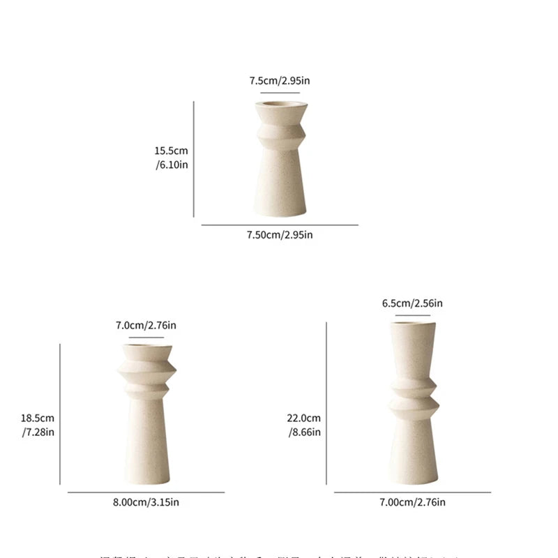 Ceramic Candle Holders – Minimalist Wabi Sabi Design