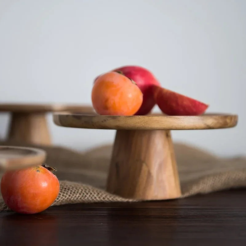 Wooden Pedestal Cake & Dessert Stand