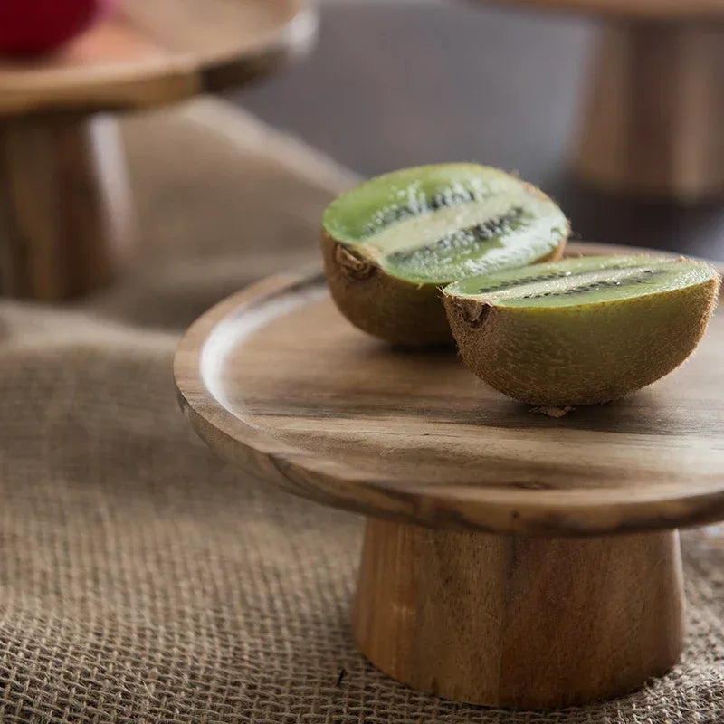 Wooden Pedestal Cake & Dessert Stand