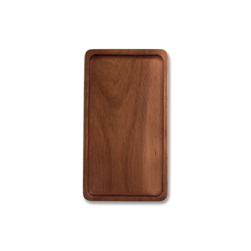 Solid Wood Oval & Rectangular Serving Trays – Minimalist Japanese Style