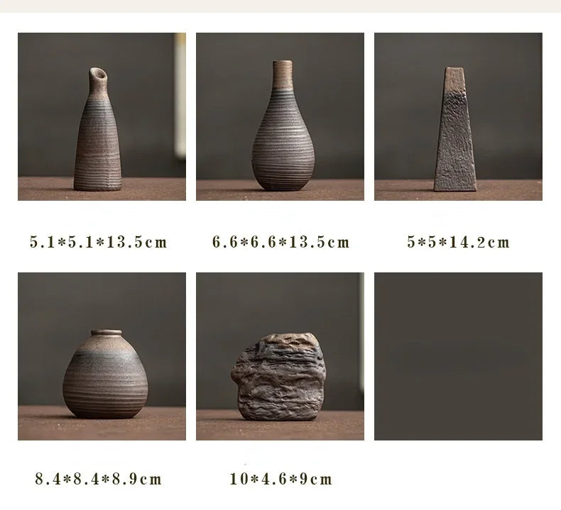 Handmade Minimalist Ceramic Vase – Textured Round Design