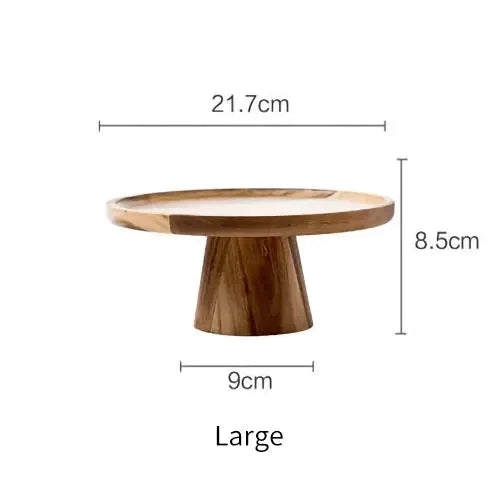 Wooden Pedestal Cake & Dessert Stand