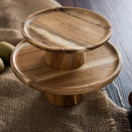 Wooden Pedestal Cake & Dessert Stand