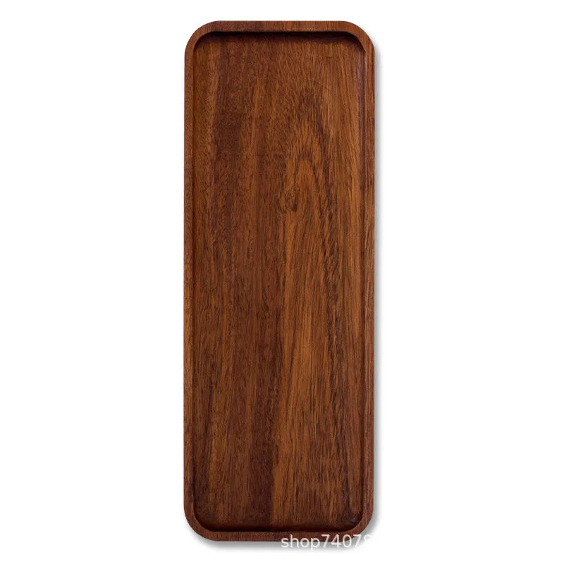 Solid Wood Oval & Rectangular Serving Trays – Minimalist Japanese Style