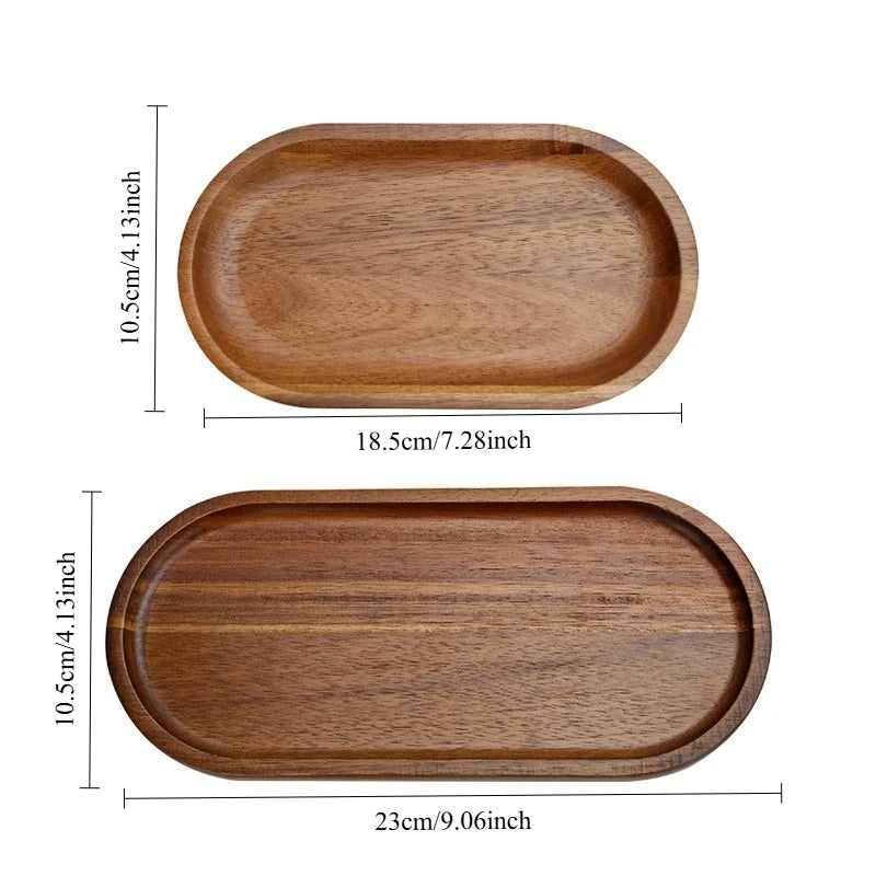 Walnut Harmony – Handmade Japanese-Style Walnut Serving Tray